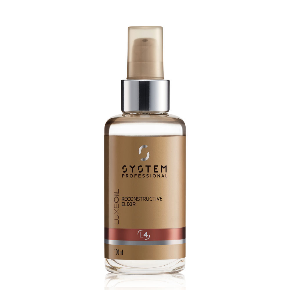 System Professional Luxe Oil Reconstructive Elixir hårolja med vit bakgrund