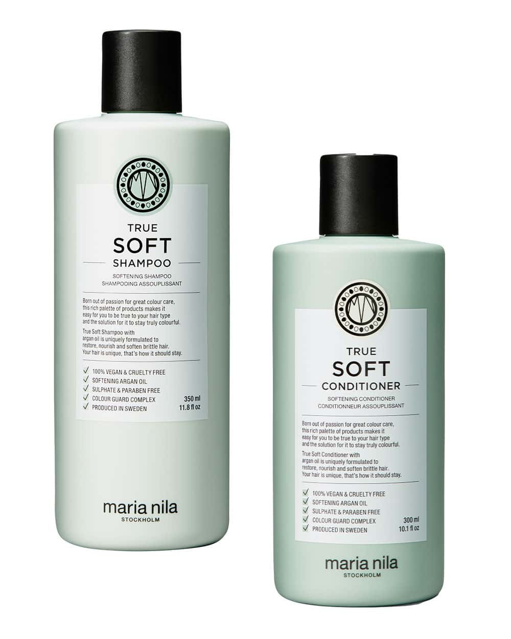Maria Nila True Soft schampo och balsam för torrt och slitet hår